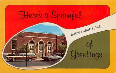 Souvenir Spoon Series Bound Brook, New Jersey Postcard