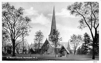 St. Mary's Church Burlington, New Jersey Postcard
