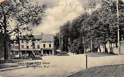 Exit from City Park Bridgeton, New Jersey Postcard