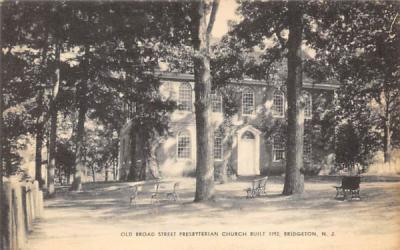 Old Broad Street Presbyterian Church Bridgeton, New Jersey Postcard