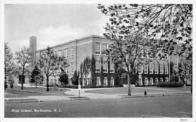 High School Burlington, New Jersey Postcard