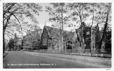 St. Mary's Hall on-the-Delaware Burlington, New Jersey Postcard