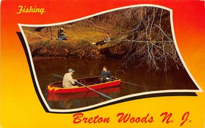 Fishing Breton Woods, New Jersey Postcard