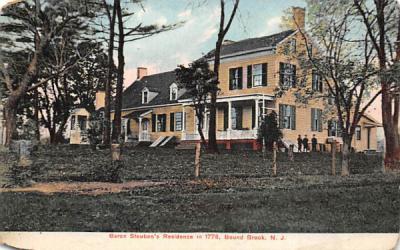 Baron Steuben's Residence in 1778 Bound Brook, New Jersey Postcard