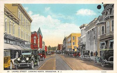 Laurel Street, Looking North Bridgeton, New Jersey Postcard
