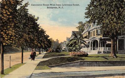 Commerce Street West of Lawrence Street Bridgeton, New Jersey Postcard