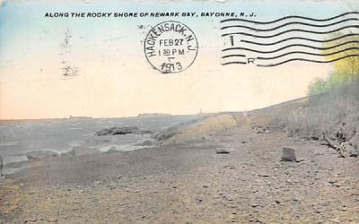 Along the Rocky Shore of Newark Bay Bayonne, New Jersey Postcard