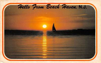 Hello from Beach Haven, N. J., USA New Jersey Postcard