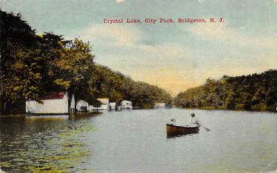 Crystal Lake, City Park Bridgeton, New Jersey Postcard