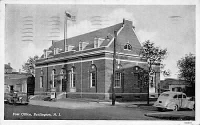 Post Office Burlington, New Jersey Postcard