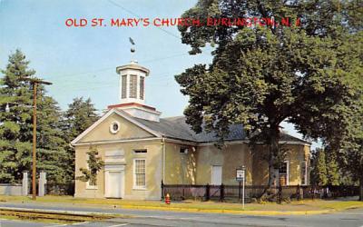 Old St. Mary's Church Burlington, New Jersey Postcard