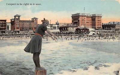 I expect to be right in it soon Beach Scene, New Jersey Postcard