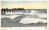 A Windy Day on the Pier Beach Scene, New Jersey Postcard