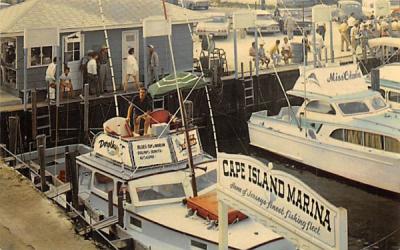 Party Boat Fishing from Cape Island Marina Cape May, New Jersey Postcard