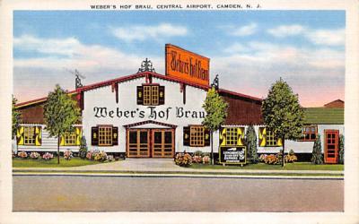 Weber's Hof Brau, Central Airport Camden, New Jersey Postcard
