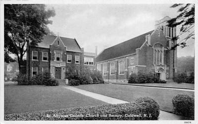 St. Aloysius Church and Rectory Caldwell, New Jersey Postcard