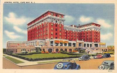 Admiral Hotel Cape May, New Jersey Postcard