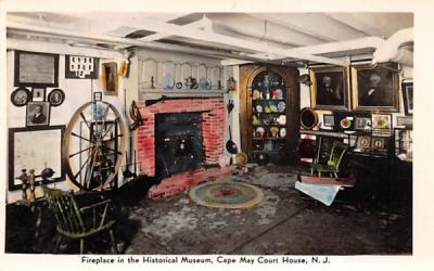 Fireplace in the Historical Museum  Cape May, New Jersey Postcard