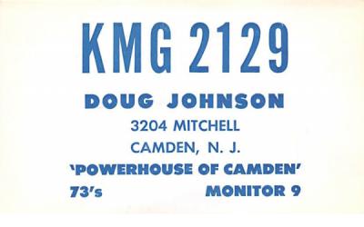 KMG 2129 Camden, New Jersey Postcard