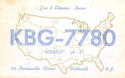 KBG - 7780 Caldwell, New Jersey Postcard