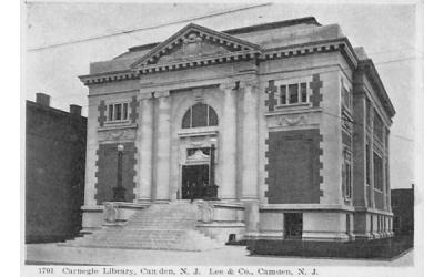Carnegie Library Camden, New Jersey Postcard