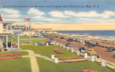 Beach & Boardwalk Cape May Point, New Jersey Postcard