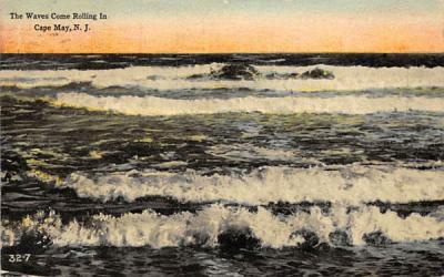 The Waves Come Rolling In Cape May, New Jersey Postcard