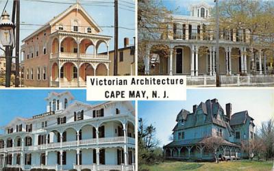 Victorian Architecture Cape May, New Jersey Postcard