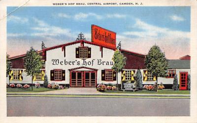 Weber's Hof Brau, Central Airport Camden, New Jersey Postcard