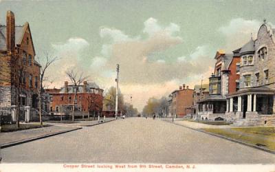 Cooper Street looking West from 9th Street Camden, New Jersey Postcard