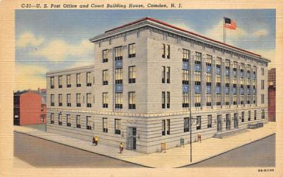U. S. Post Office and Court Building House Camden, New Jersey Postcard