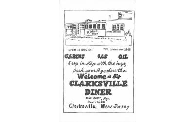 Clarksville Diner New Jersey Postcard