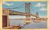 View of Delaware River Bridge Camden, New Jersey Postcard