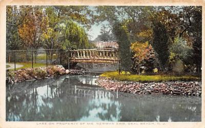 Lake on Property on Mr. Newman Erb. Deal Beach, New Jersey Postcard