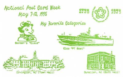 National Post Card Week Dunellen, New Jersey Postcard