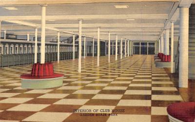 Interior of Club House, Garden State Park Delaware Township, New Jersey Postcard