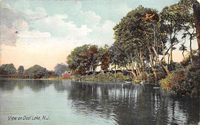View of Deal Lake New Jersey Postcard