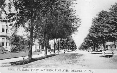 High St. East from Washington Ave. Dunellen, New Jersey Postcard