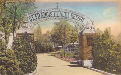 Entrance St. Francis Health Resort Denville, New Jersey Postcard