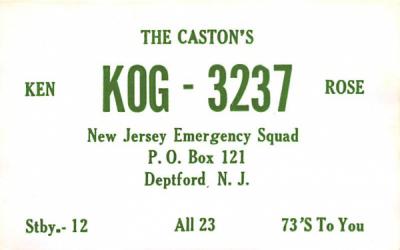 KOG - 3237 Deptford, New Jersey Postcard