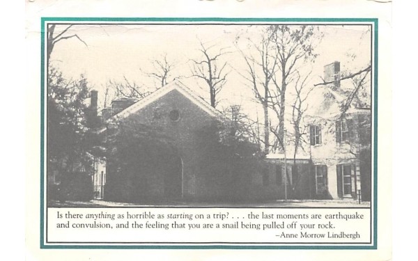 The library wing of Anne Morrow's childhood home  Englewood, New Jersey Postcard