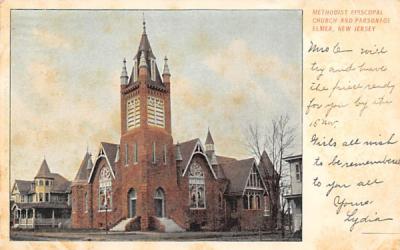 Methodist Episcopal Church and Parsonage Elmer, New Jersey Postcard