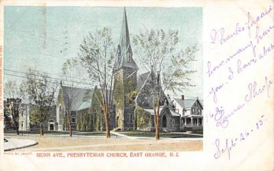 Munn Ave,. Presbyterian Church East Orange, New Jersey Postcard