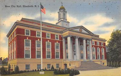 New City Hall Elizabeth, New Jersey Postcard