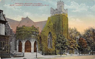 Central Baptist Church Elizabeth, New Jersey Postcard