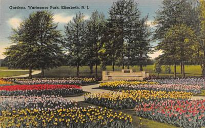 Gardens, Warinanco Park Elizabeth, New Jersey Postcard