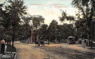 Newark Avenue Elizabeth, New Jersey Postcard