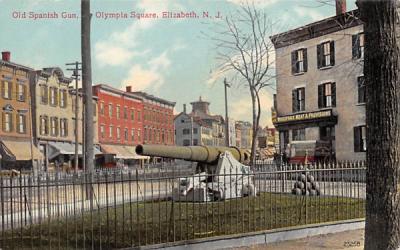 Old Spanish Gun, Olympia Square Elizabeth, New Jersey Postcard