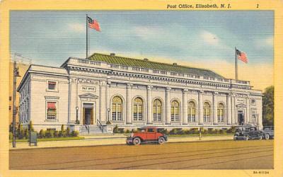 Post Office Elizabeth, New Jersey Postcard