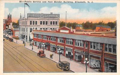 Public Service and New Bender Building Elizabeth, New Jersey Postcard